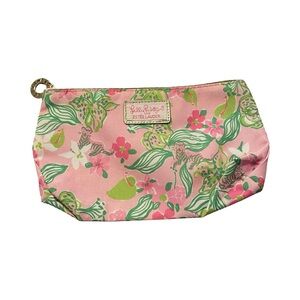 Lilly Pulitzer for Estēe Lauder Pink and Green Cosmetic Bags Floral Design